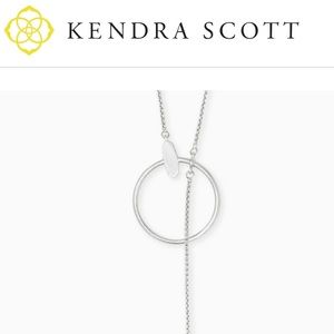 Kendra Scott Small Tegan Y Necklace In Silver